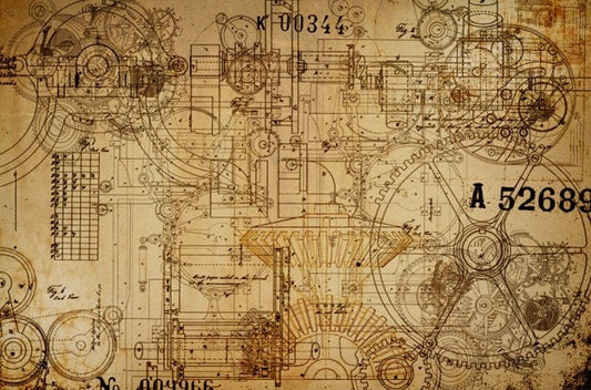 Roycycled Decoupage Paper | Mechanics 20" x 30"