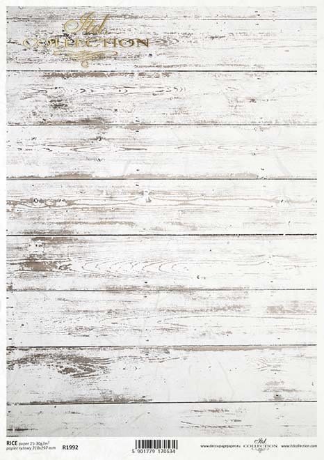Boards Horizontal White ITD Collection decoupage paper | Size Paper A4 - 210x297 mm | 8.27x11.7 in | paper weight 30-35 gsm R1992