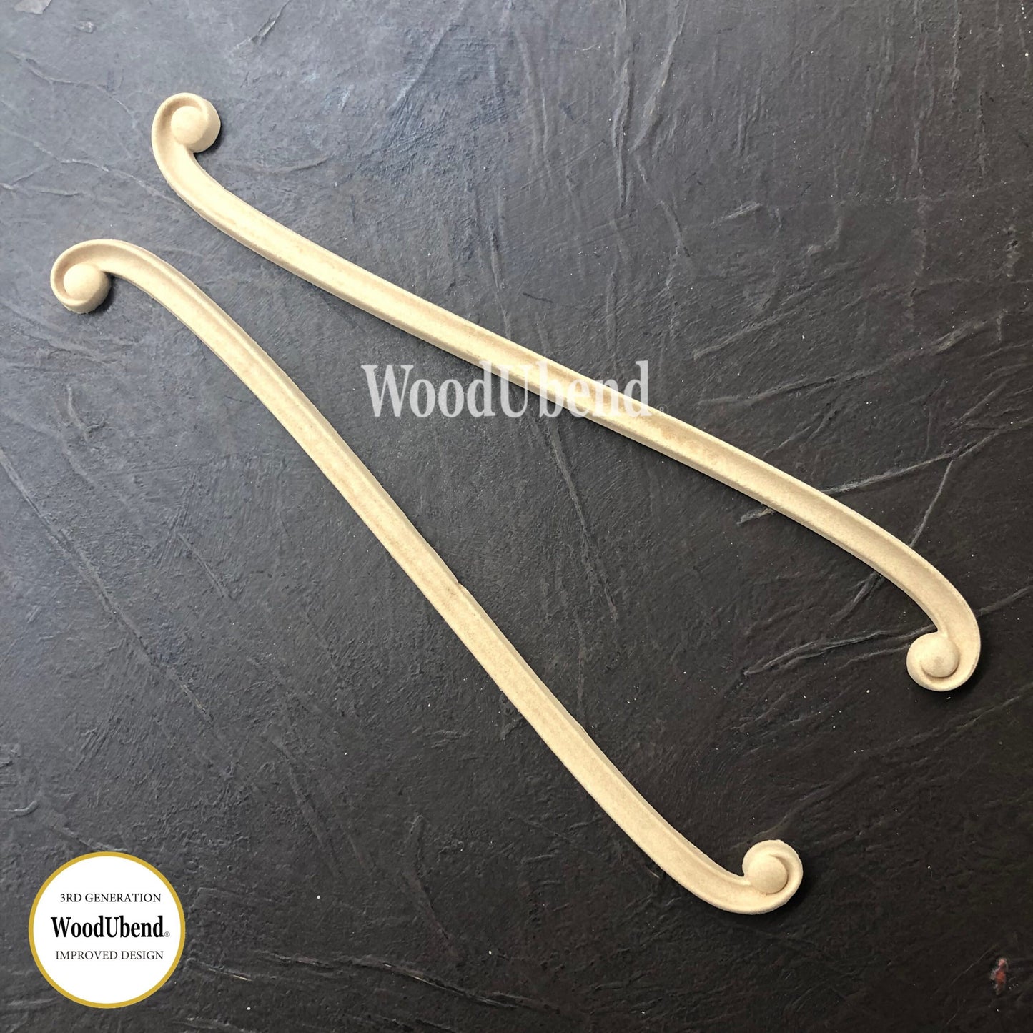 Wood U Bend Set of 2 Decorative Drops WUB1586 (8.668 × 5.122 in)