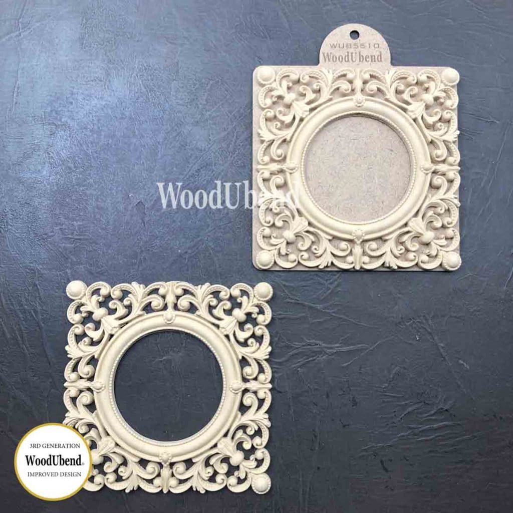 Wood U Bend Pack of 2 Decorative Square Frames WUB5510 (6.3 × 6.3 in)