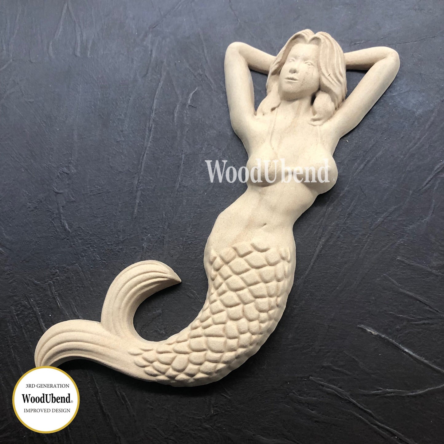 Wood U Bend Pack Of 2 Mermaid WUB2284 (10.244 × 5.516 in)