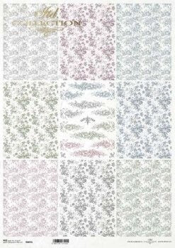 Wallpaper flowers Catalog ITD Collection decoupage paper | Size A3 420x297 mm | 16.5inch x 11.7inch | Paper Weight 30 gsm2 R0893L