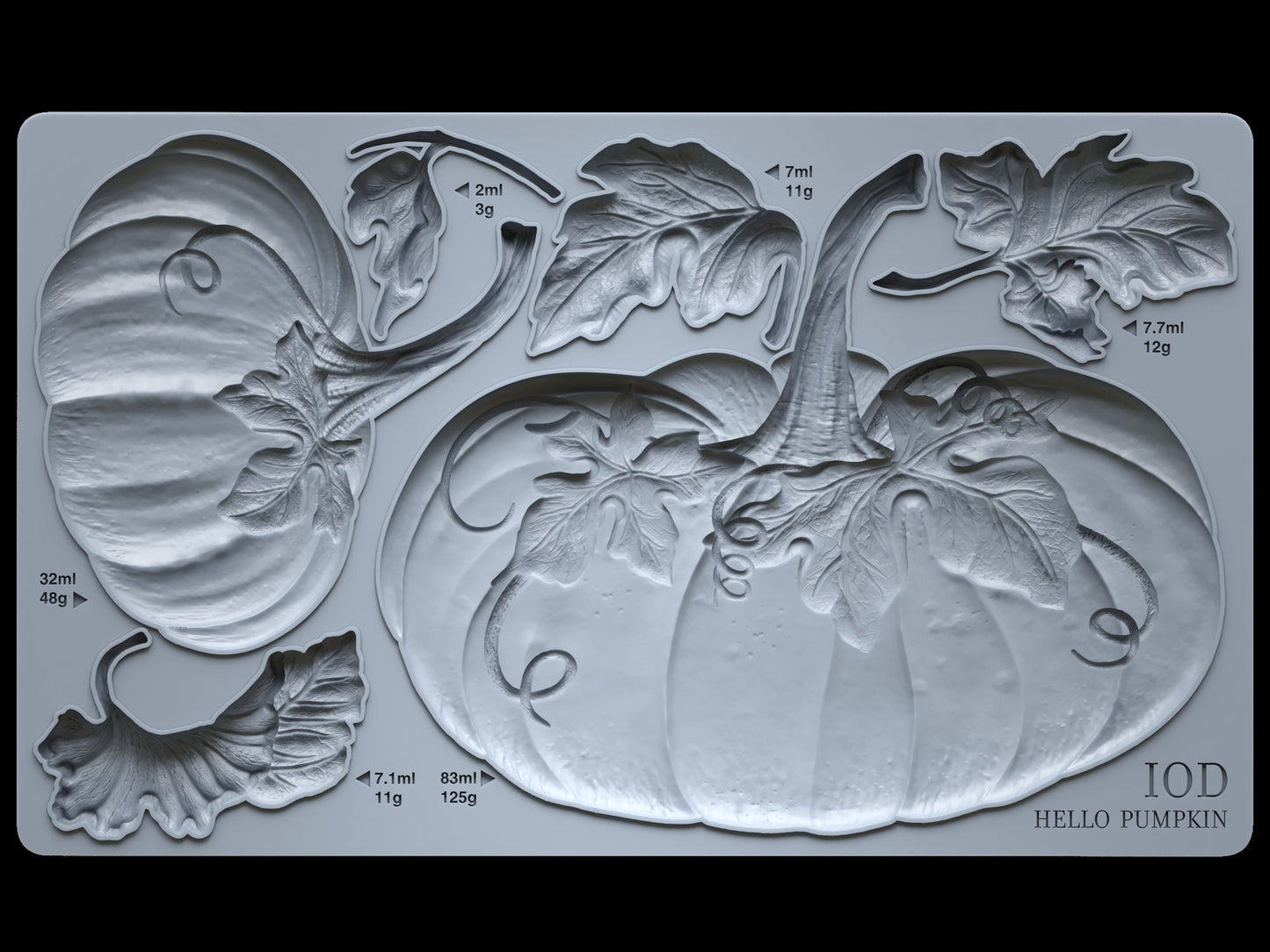 Hello Pumpkin IOD décor mould 6 x 10 - by Iron Orchid Designs - Limited Release