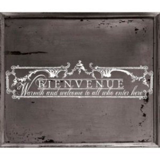 Bienvenue white IOD transfer 27.8" x 7.5"  First Generation by Iron Orchid Design - Retired
