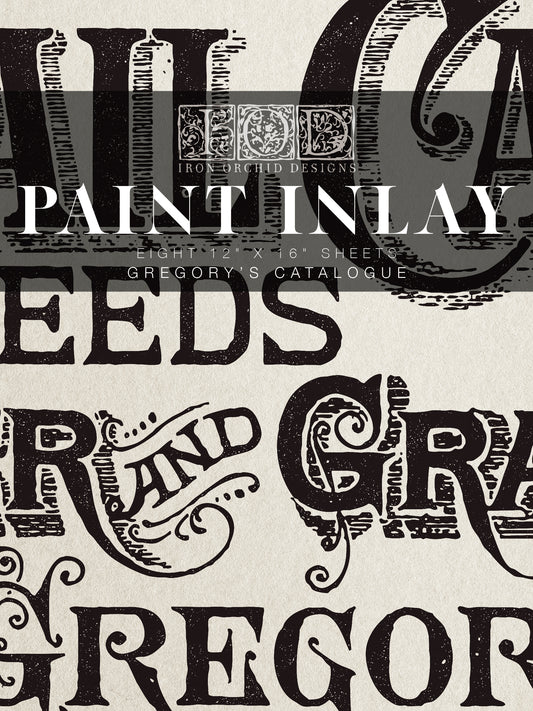 Gregory's Catalogue IOD Paint Inlay by Iron Orchid Design