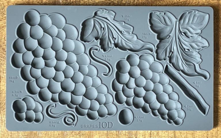 Grapes IOD décor mould 6 x 10 - by Iron Orchid Designs
