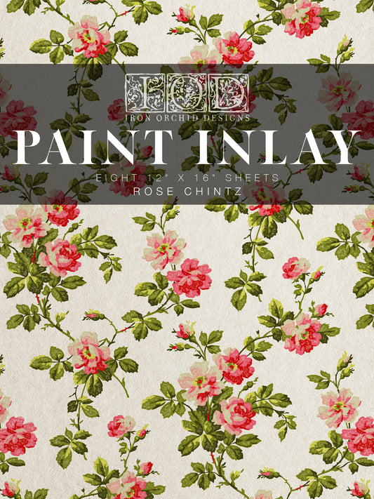 Floral Chintz IOD Paint Inlay by Iron Orchid Design