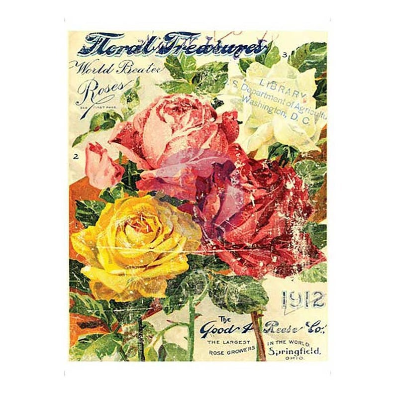 Floral treasures iod transfer 11x14