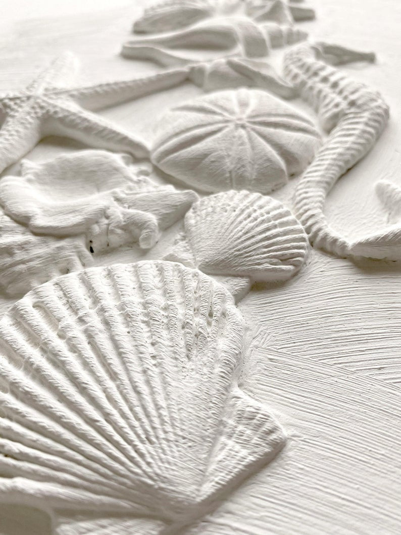 Sea shells IOD décor mould 6 x 10 - by Iron Orchid Designs