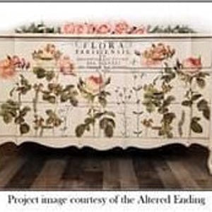 IOD transfer Floral Parisiensis Transfer pad with (4) 12 X 16 Sheets by Iron Orchid Designs Furniture transfer decal