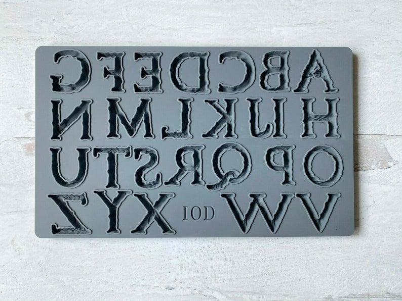 Victoria IOD décor mould 6 x 10 - by Iron Orchid Designs - uppercase letters