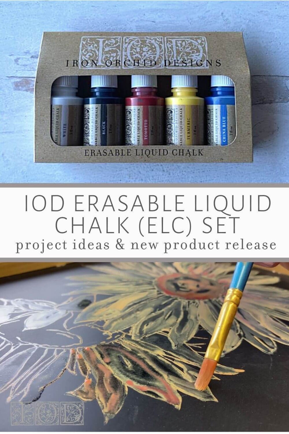 IOD Erasable Liquid Chalk 5 Pack Iron Orchid Designs Chalk Set