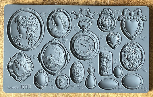 Cameos IOD décor mould 6 x 10 - by Iron Orchid Designs